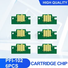 Puce pour cartouche d'encre pour imprimante Canon iPF500 iPF510 iPF600 iPF605 iPF610 iPF700 iPF710 iPF720, PFI 102 Compatible PFI102