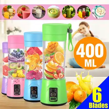 

Portable Blender USB Mixer Electric Juicer Machine Smoothie Blender Mini Food Processor Personal Blenders Bottle Juice Cup