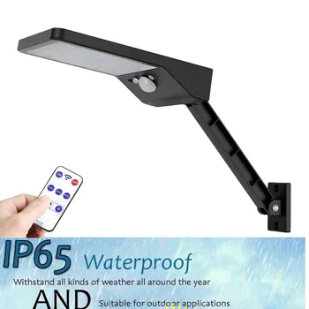 

48 LED Solar Light Ultra-thin PIR Motion Sensor Lamp Ip65 Waterproof Outdoor Gear lock rotate bracket remote controller