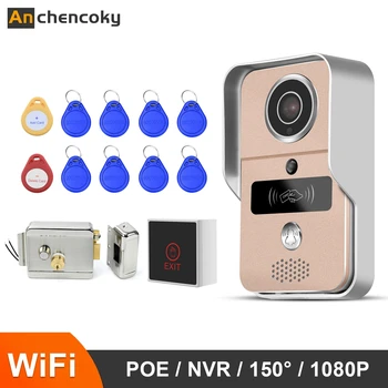 

Anchencoky WiFi Intercom Wireless IP Door bell 150° Wide Angle Smart Video Door Phone With Electronic Lock For Home Security Kit