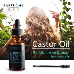 Lanthome 10 мл черное касторовое масло натуральный рост волос сыворотка для усиления роста бровей ресниц лифтинг касторовое органическое