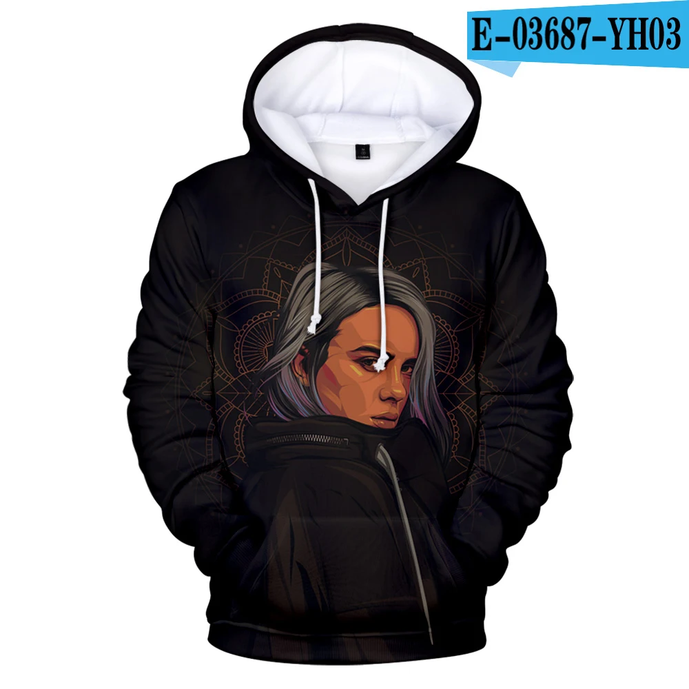Billie Eilish Ms. 3D Толстовка с капюшоном Женский/мужской пуловер осень и зима мировой продажи Billie Eilish Wild спортивная одежда - Цвет: 3D