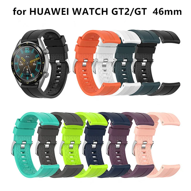 

1PC Replaceable Watchbands for HUAWEI WATCH GT 2 46mm/GT Active 46mm/HONOR Magic Silicone Strap Band GT2 Official style Bracelet