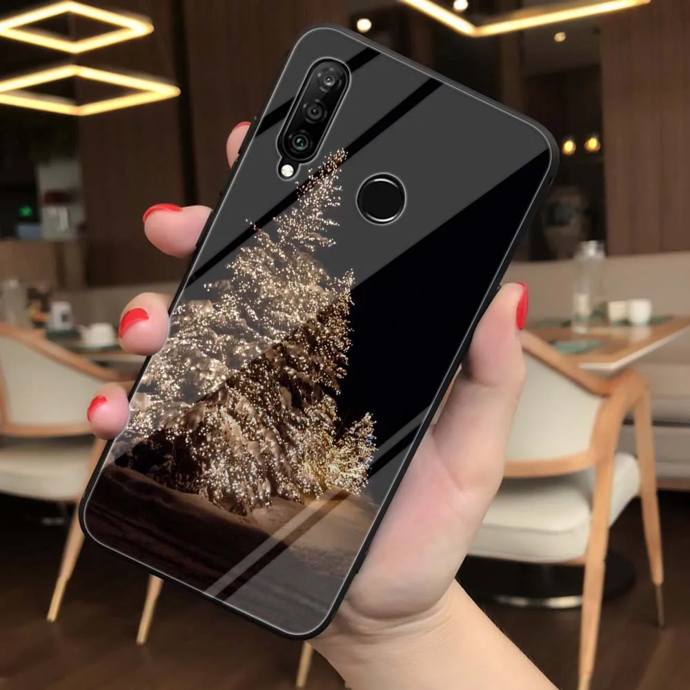 Lavaza Пейзаж Зима свет снег закаленное стекло мягкий чехол для Huawei Honor 8x9 P Smart mate 20 P10 P20 P30 Lite Pro Чехол - Цвет: TG11
