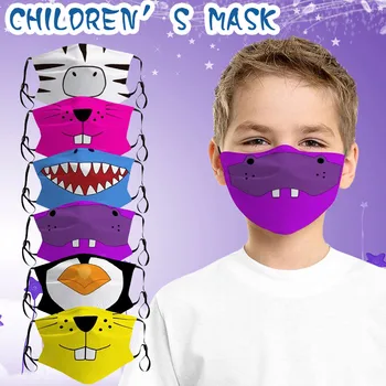 

Kids boys Girls Funny Masks Adjustable Elastic Earloop Mask washable facemask Reutilizable FaceMasks Cotton mascarillad