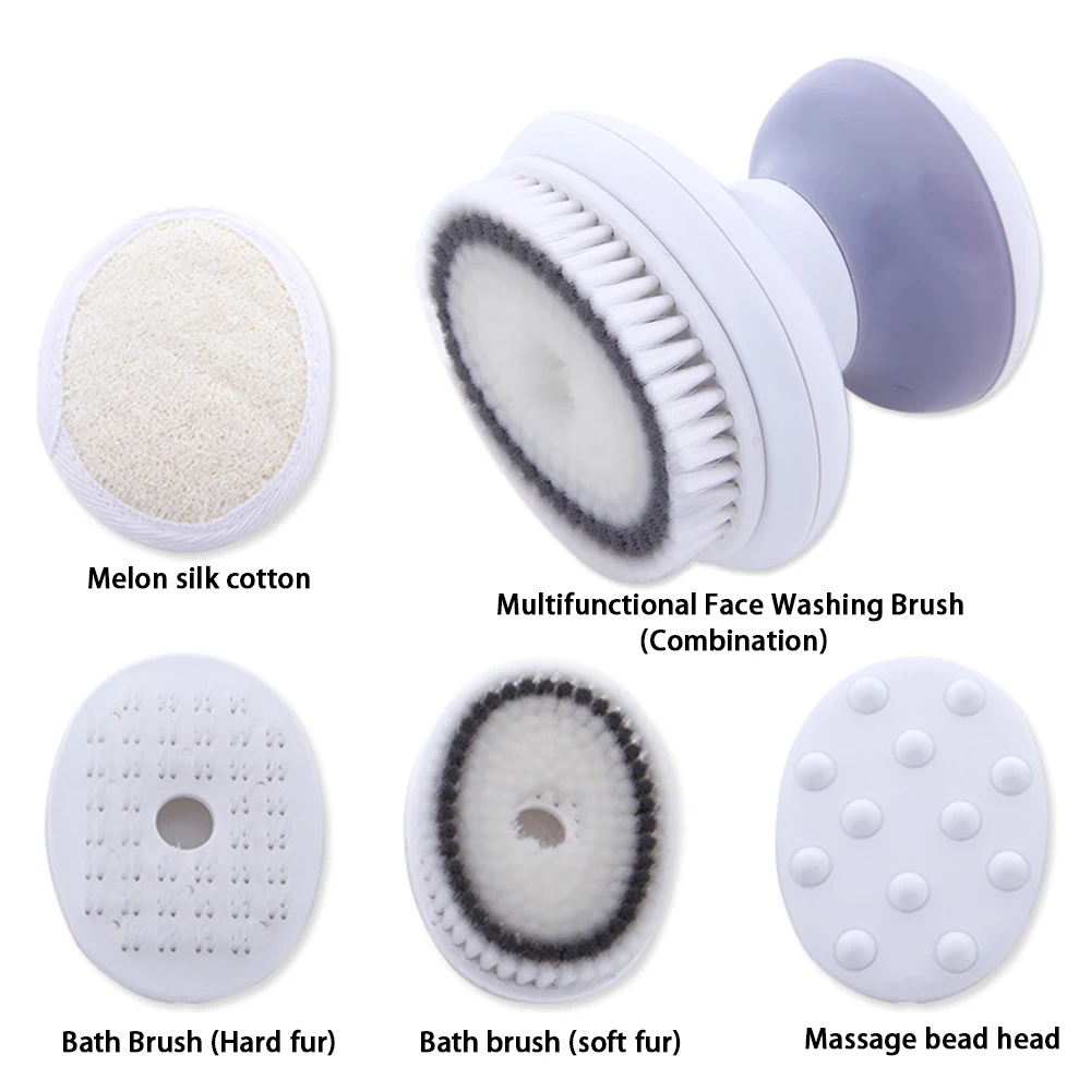 Multifunction Electric Bath Brush Massage Brush Rubbing Cleaner Pore Cleanser Skin Massage Cleansing Device Body Cleaning Tools