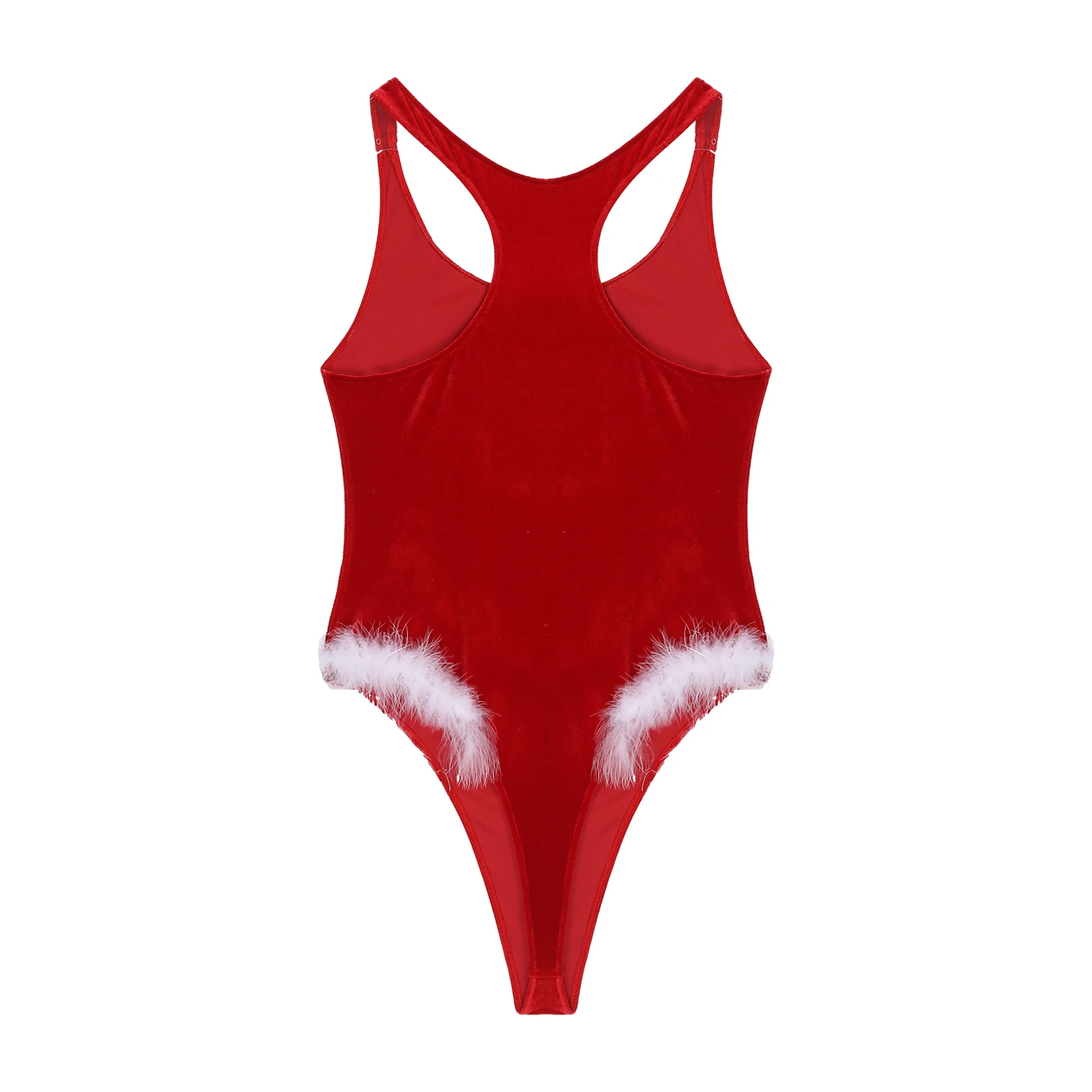 Gay Men Lingerie Leotard Red Velvet Christmas Bodysuit Sissy Crossdresser  Cosplay Costumes Sleeveless High Cut Catsuit Nightwear - AliExpress