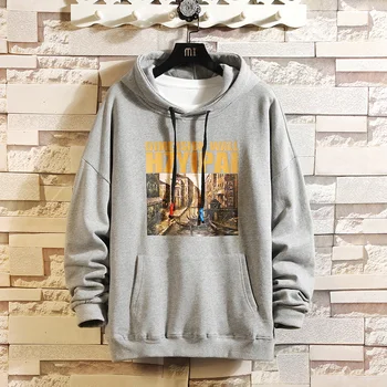 

Spring Autumn Mens Hooded Sweatshirt Loose Hoodies Long Sleeve Male Hoodie Casual Hip Hop Sportswear Printed Sweatshirts Men 137
