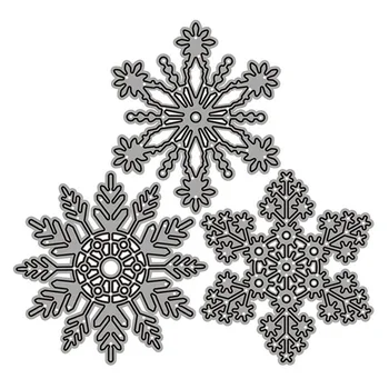 

Christmas snowflakes Carbon Steel Knife Mold Silver Metal Cutting Dies Scrapbooking Photo Template 3d Combination Embossing Die