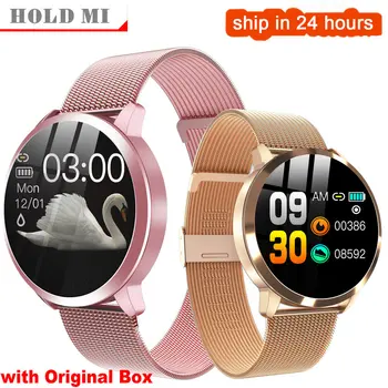 

2020 Fashion Women Smart Watch OLED Color Screen Smartwatch Fitness Tracker Watch Heart Rate Blood Pressure Bluetooth pk Q1 Q9