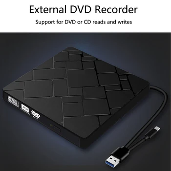 

Laptop Reader Type C Player Portable USB 3.0 External CD Drive Optical DVD Burner Computer Rewriter Ultra Thin Accessories