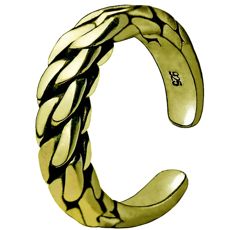 Скрученные кубинские кольца-цепочки, регулируемые кольца из розового золота и нержавеющей стали, свадебные хип-хоп вечерние ювелирные изделия