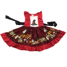 Изысканное платье без рукавов для девочек; очаровательные Модные платья с рисунком