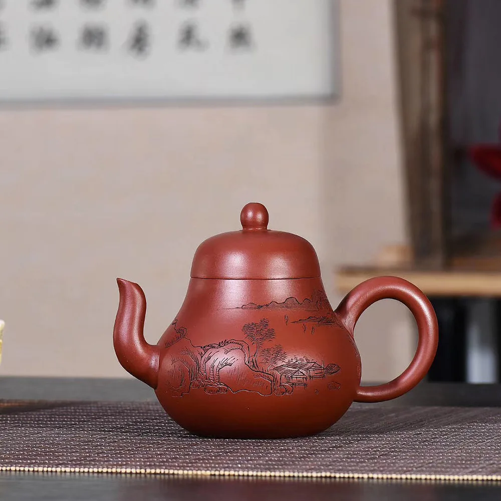 

Yixing Clay Teapot Yixing Masters Entirely Handmade Siting Teapot Dahongpao Tea Yixing Clay Teapot Kung Fu Tea Set 180cc Teapot