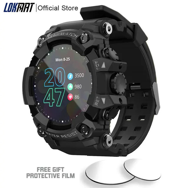 LOKMAT ATTACK Full Touch Screen Fitness Tracker Smart Watch Men Heart Rate Monitor Blood Pressure Smartwatch For Android ios 1