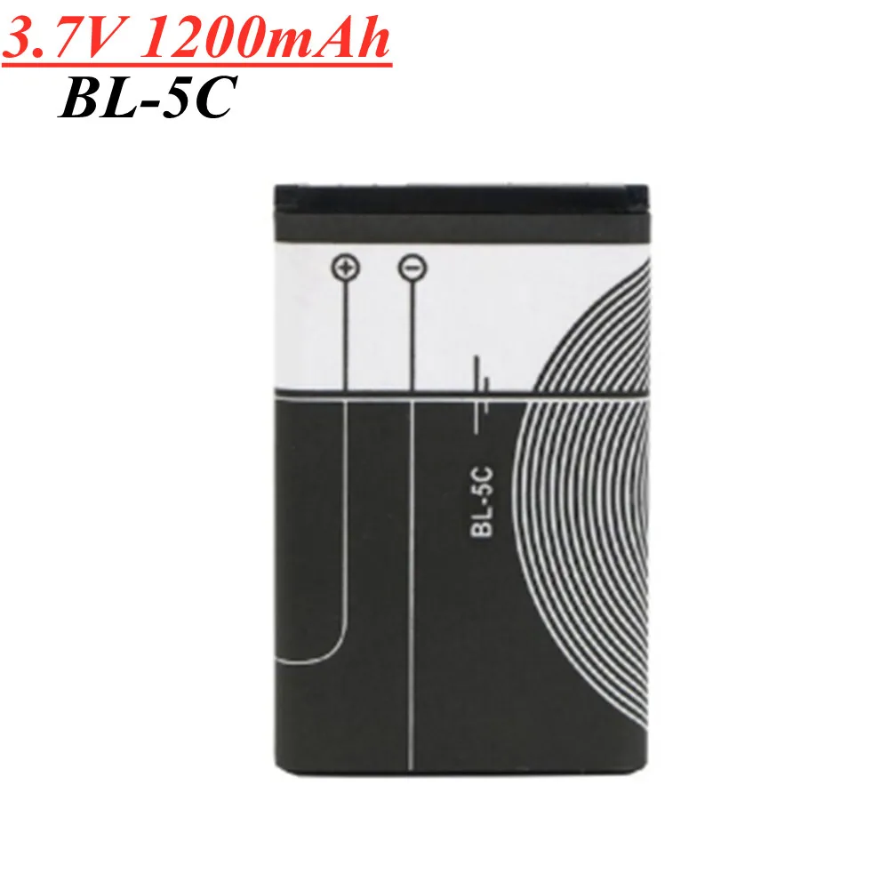 Rechargeable Lithium Batteries Rechargeable Nickel Zinc Batteries Rechargeable Nickel Metal Hydride Batteries 3.7V 1200mAh Battery BL-5C BL5C BL 5C Rechargeable Batteries For Nokia 2112 2118 2255 2270 2280 2300 2600 2610 3125 3230