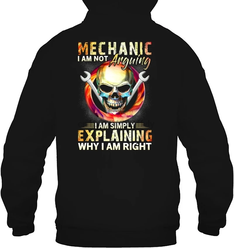 Мужская толстовка с капюшоном Mechanic I'm Not arror Simply thanking Skull Version женская уличная