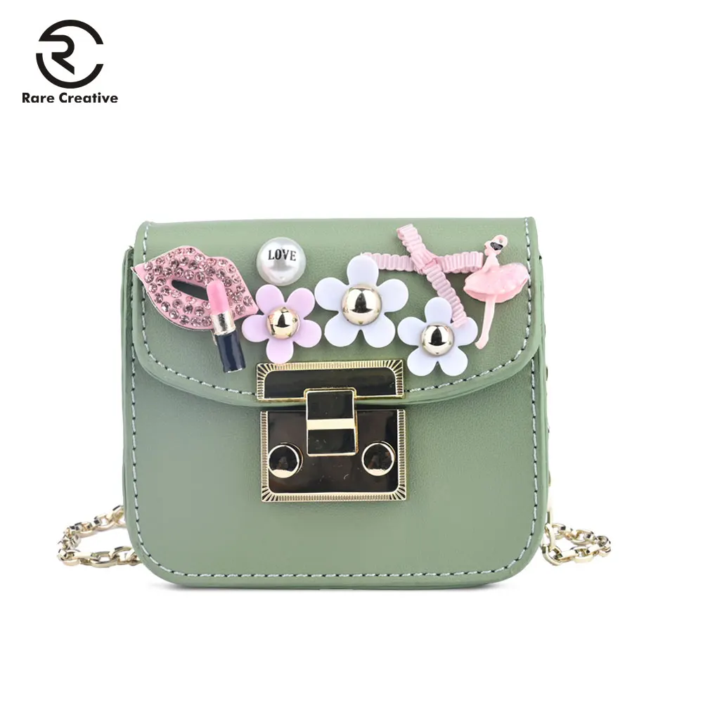 

RARE CREATIVE PU Leather Mini Shoulder Bags High Quality Colorful Pearl Bag DIY Designer Purse For Kids Fashion Brand Bag PS8006