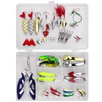 

Fishing Lure Bait Sequins Long Shot Iron Bait Metal Lure 42 Pieces Bait Set Fishing Tackle Accessories