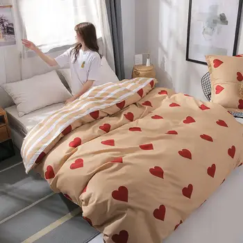 

Classic Stripe Desgin Blue Printed Simple Duvet Cover Quilt Covers Bedding Sets Single Queen Double Size Bed Linens Home Textile