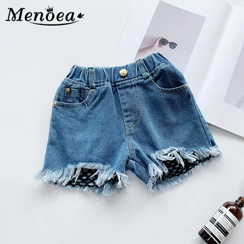 

Menoea 1-6y Kids Jeans 2020 Summer Girls Baby Demin Trousers Solid Fashion Children Short Pants Pantalon Fillette New Arrivals