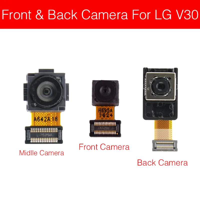 Модуль передней и задней камеры для LG V10 V20 V30 V40 основная задняя большая и лицевая маленькая камера гибкий ленточный кабель Замена Ремонт