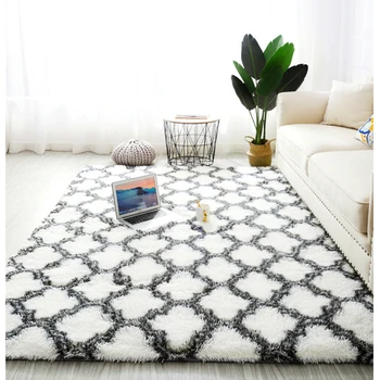 

Grey Carpet Tie Dyeing Plush Soft Carpets For Living Room Bedroom Anti-slip Floor Mats Bedroom baby crawling Carpet Rugs