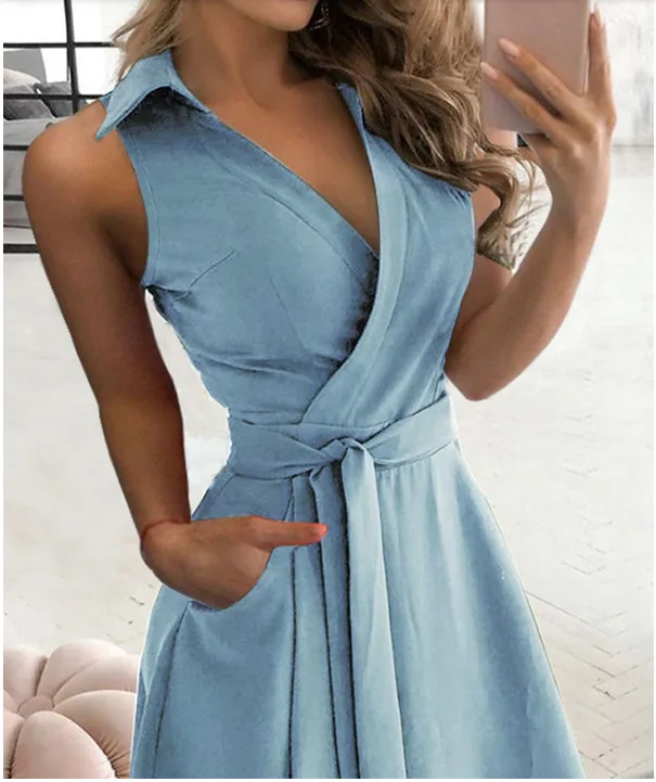 Dabourfeel Summer New Sexy Deep V-neck Strap Dresses Women Sleeveless High Waist Party Club Dress Solid Color Long Midi Dress boho dresses