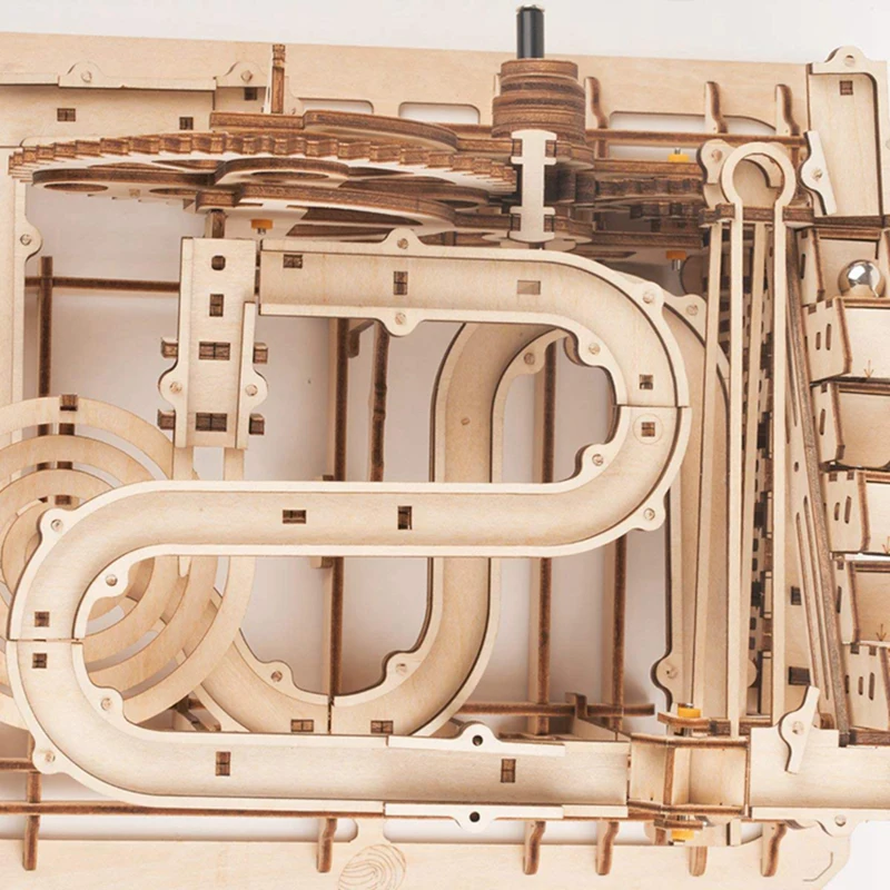 Игрушки-головоломки DIY, подарочные игрушки, 3D деревянная головоломка, зубчатый привод, водное колесо, модель американских горок, Строительный набор, игрушки для детей, подарок для взрослых