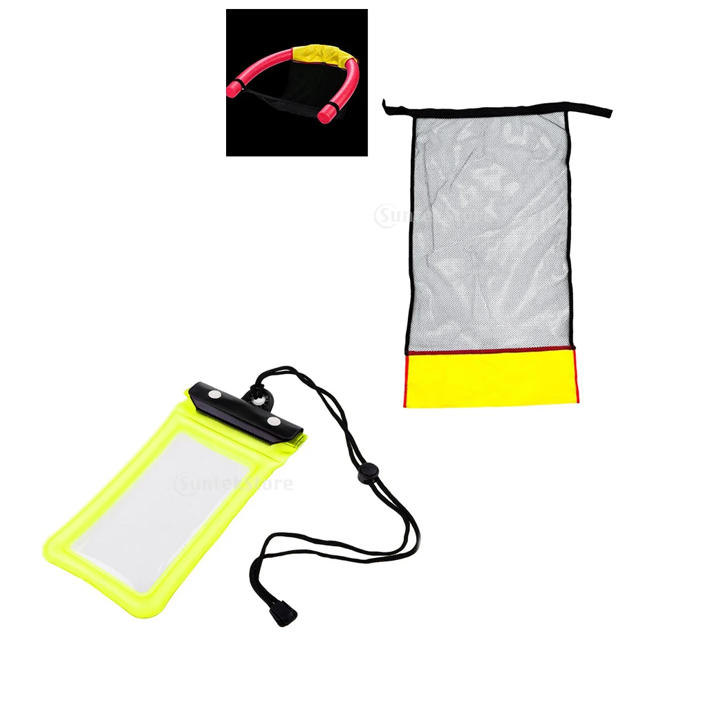 Durable Mesh Swimming Seat Water Floating Chair with Phone Dry Bag Cover