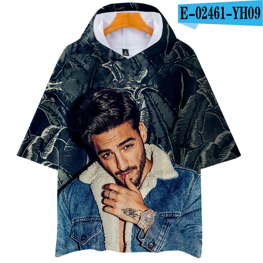 

New fashion Maluma Colombian singer and songwriter Soft 3D Hoodies High Quality T-shirt Singer Men/Woman Short Sleeve t shirt
