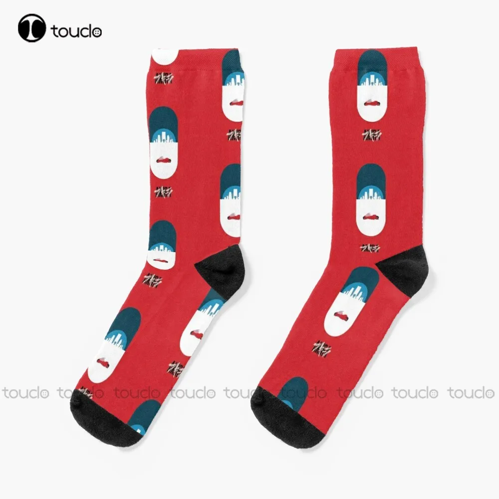 

Akira 1988 Anime Movie Art Socks american flag socks Personalized Custom Unisex Adult Teen youth Socks 360° digital print