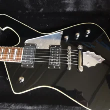 In stock Custom Black Guitar HH pickups fixed bridge Chrome Hardwares,customized!IB-30