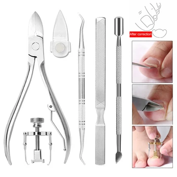 

6pcs/set Nail Treatment Lifter Anti Corrosion Orthotics Multifunction Pedicure Foot Stainless Steel Ingrown Toenail Tools Kit