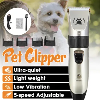 

Professional Pet Dog Hair Trimmer Cat Animals Grooming Clippers Rechargeable Electric Haircut Machine Shaver