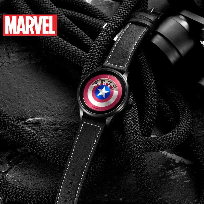 Бренд MARVEL оригинальные мужские часы Роскошные Дисней полые Капитан Америка щит Сапфир кристалл повседневные спортивные часы человек