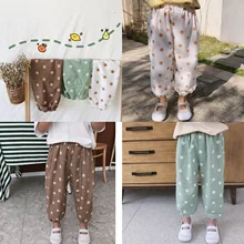 Коллекция года, летний стиль, Детские противомоскитные штаны в горошек детские штаны для мальчиков и девочек противомоскитная Защита от солнца для малышей