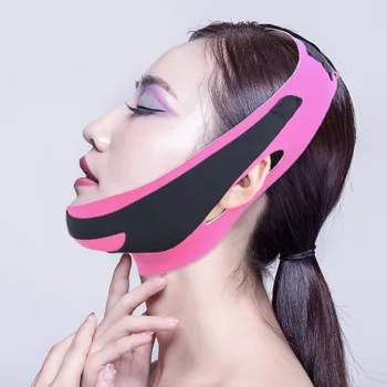 

Thin Facial Belt V Face Bandage Reduce Double Chin Slim Lift Up Face Lifting Slimming Beauty Tool PInk And Black Dropship