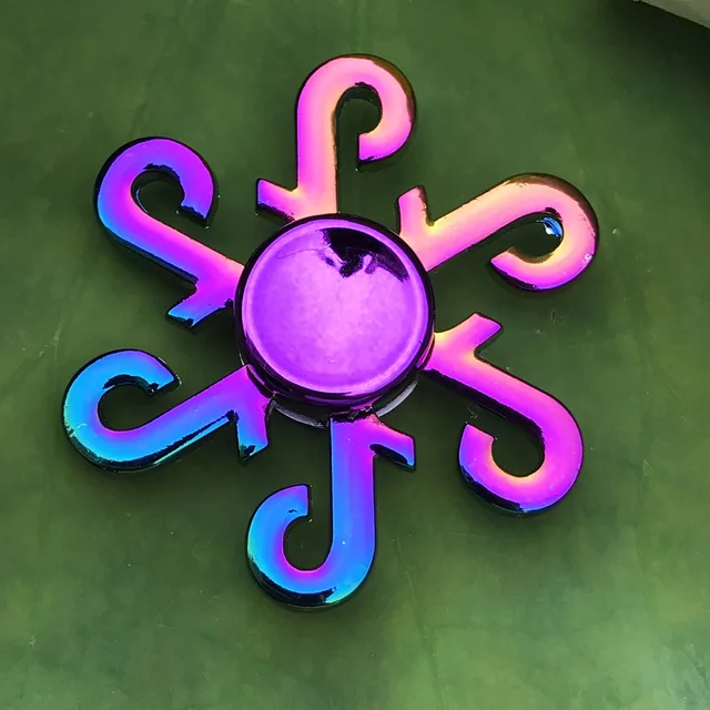 Rainbow Alloy Fidget Spinner Gradient Colorful Zinc Metal R188 Mute Bearing Smooth Hand Spinner Gyro Stress Relief Toy for Kids 6