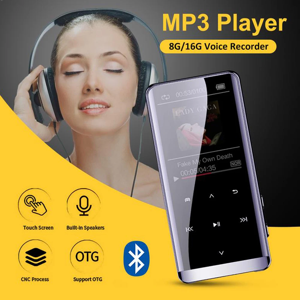 Bluetooth Портативный Емкостный Мини цветной дисплей сенсорный экран FM радио MP4 плеер Музыка слушать текст Synchron без потерь HIFI M13