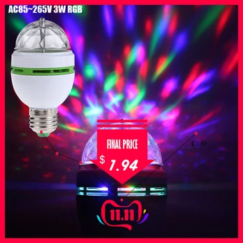 

Led Disco Light Stage Lights DJ Disco Ball Party Lights 3W RGB LED Stage Light For Christmas Home KTV Christmas Wedding Show D30