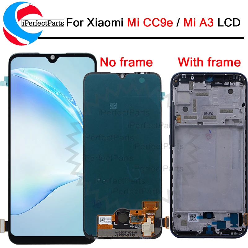 

6.01'' Super AMOLED for Xiaomi Mi CC9e LCD Display Touch Screen Digitizer Assembly Replacement Parts For Xiaomi Mi A3 LCD
