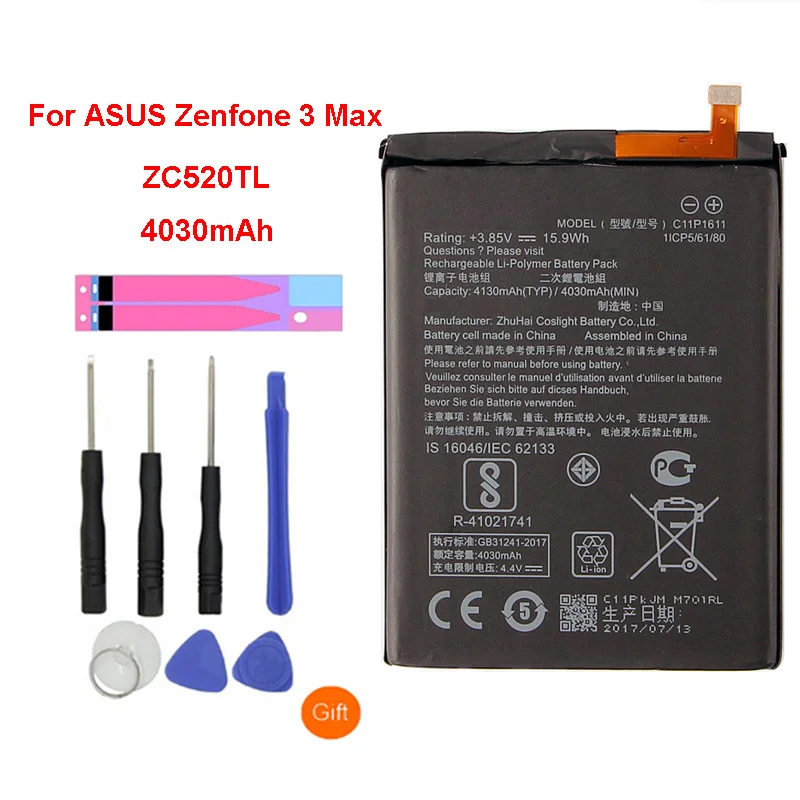 

QrxPower Replacement Battery 4030mAh C11P1611 For ASUS Zenfone 3 Max ZC520TL