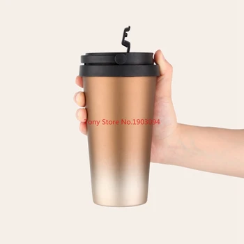 

40pcs/lot Vacuum Insulated Travel Coffee Mug 500ml Fashion Stainless Steel Tumbler Sweat Free Tea Cup Thermos Flask Water Bottle