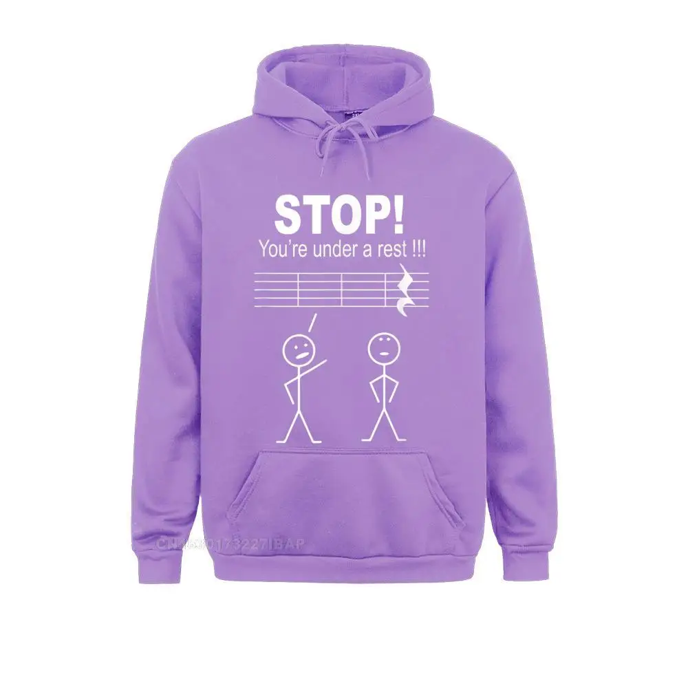 Stop You Are Under A Rest Funny Musician T Shirt Tee Men's Long Sleeve Sweatshirts Group Hoodies Hip Hop Chinese Style Clothes