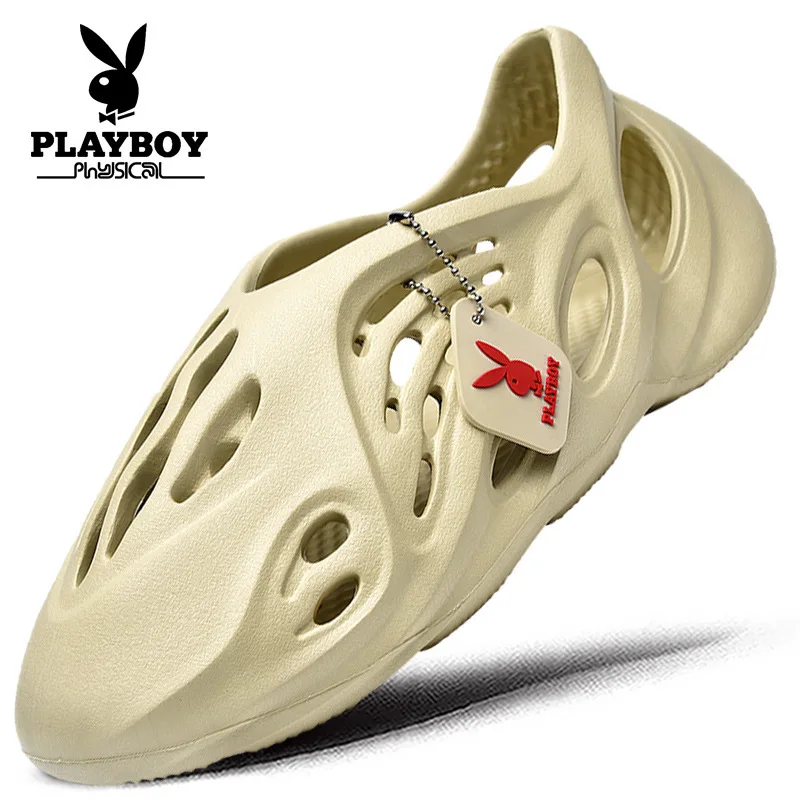 

2020 new summer playboy hole shoes toe cap sandals soft bottom beach soft and comfortable high quality shoes