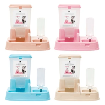 

Dog Cat Food Dispenser Water Fountain Pet Feeding Bowl Automatic Pet Feeder Dog Cat Water Bottle Pet Eating Drinking Dish
