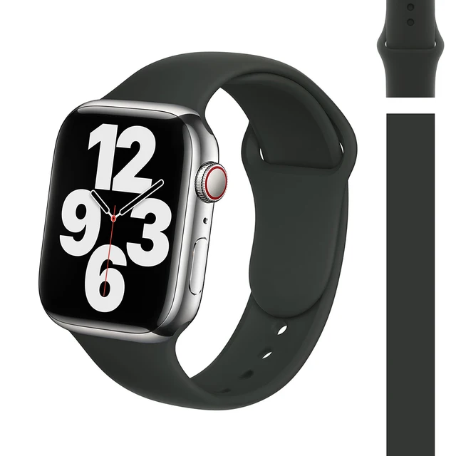 Silicone Strap Watch Compatible Apple Watch Band 45mm 44mm 41mm for bracelet iWatch 40mm 38mm correa apple watch series 7 6 5 SE 55