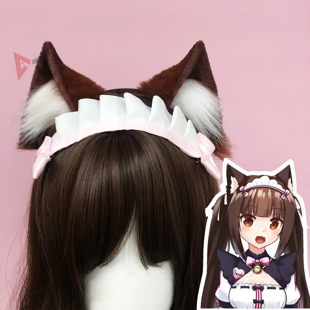 Nekopar Serre Tete Lolita Pour Cosplay Accessoires De Deguisement Oreilles De Renard Chat Marron Fonce Vanille Accessoires Aliexpress
