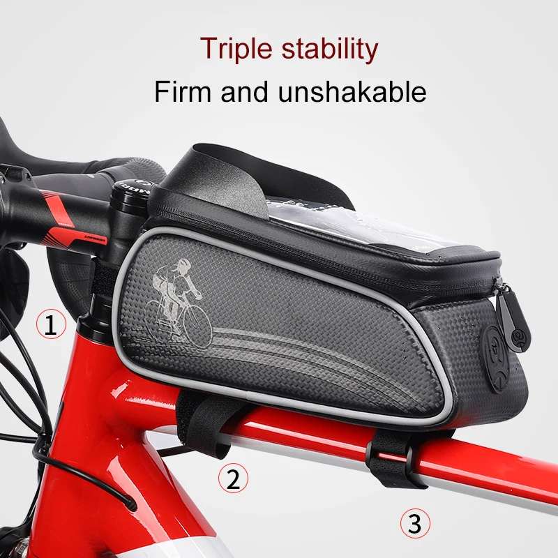  Mountain Bike Road Bicycle Mobile Phone Bag Front Frame Tube Pouch Bag NJ88